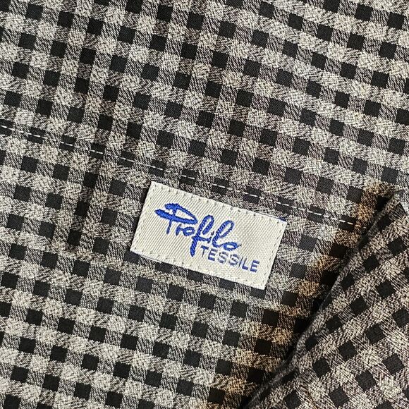 XL EGARA Men’s No-Iron Long Sleeve w/Flip Cuff Button Down Shirt Grey Check - Picture 7 of 12